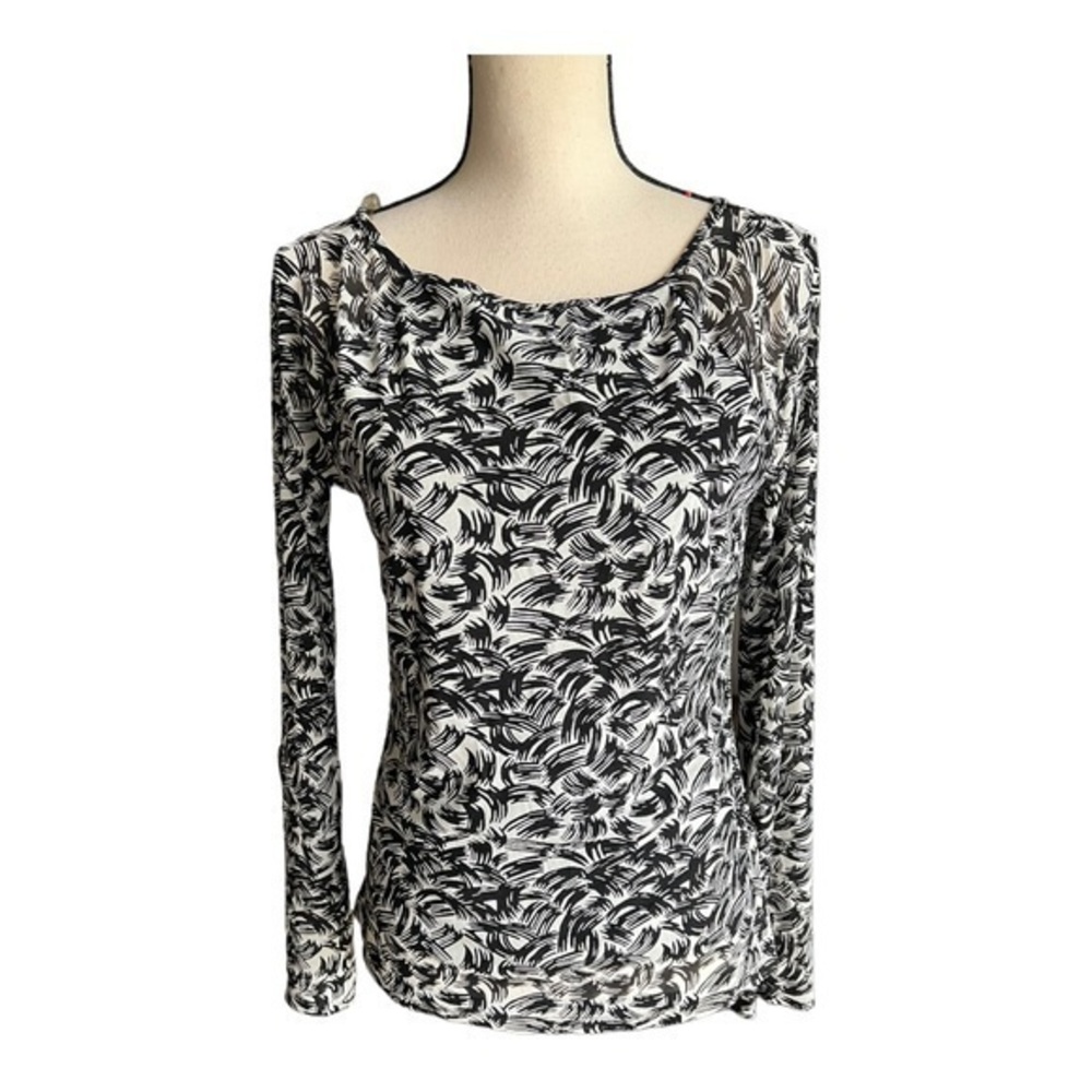 Brand New Cable & Gauge Black Ivory Blouse Size L